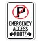 Signmission Emergency Access Route With Bidirectional Arrow Rust Proof Parking, A-1824-24111 A-1824-24111 - alternate 1